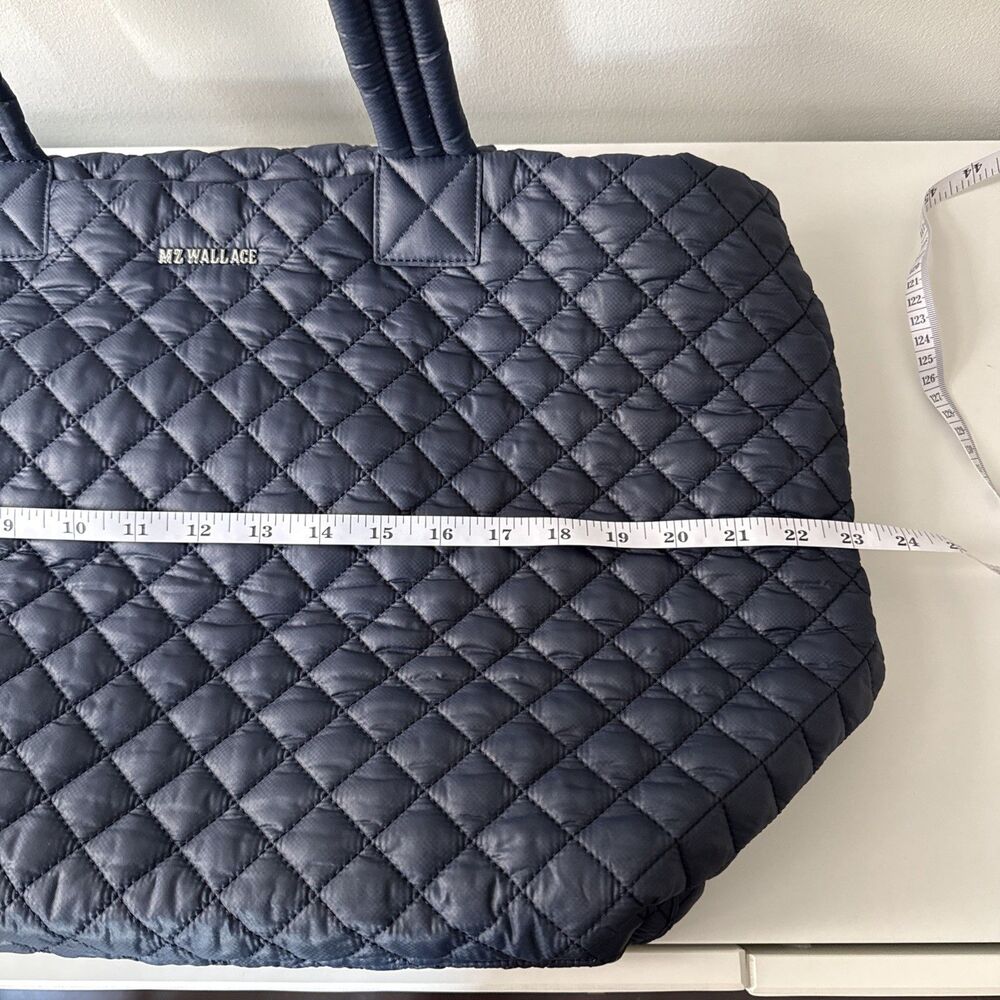 MZ Wallace Navy Metro Tote Deluxe with Strap - Large, Travel Tote - NWOT - Picture 10 of 12